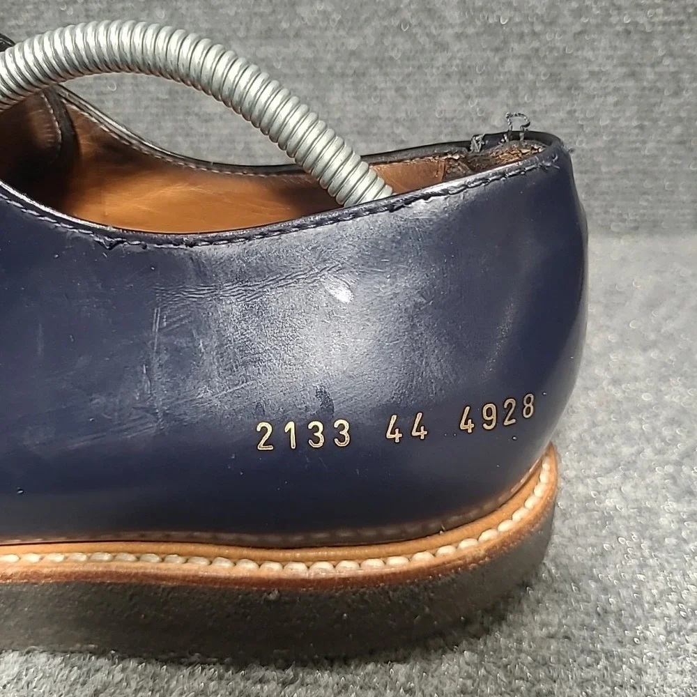 Common Projects Derby Shine Navy Blue Patent Leather EU44 US11